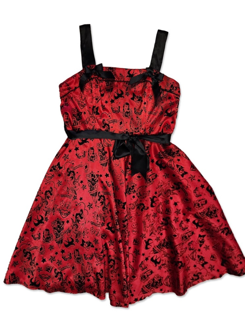 Hell Bunny Retro Tattoo Dress, Size 3X UK (1X US)
